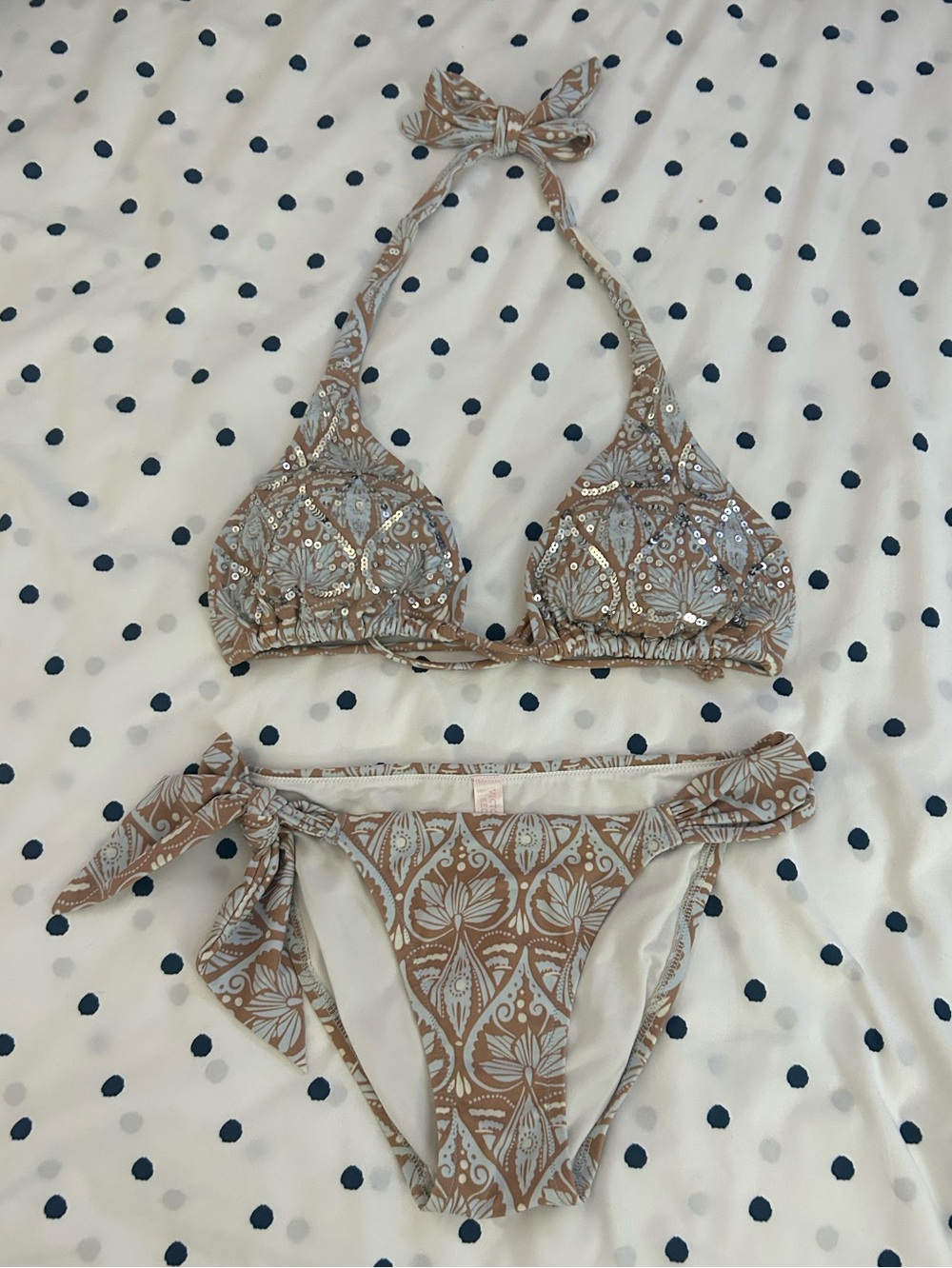 Vintage 2000s victoria's secret embellished sequin bikini set